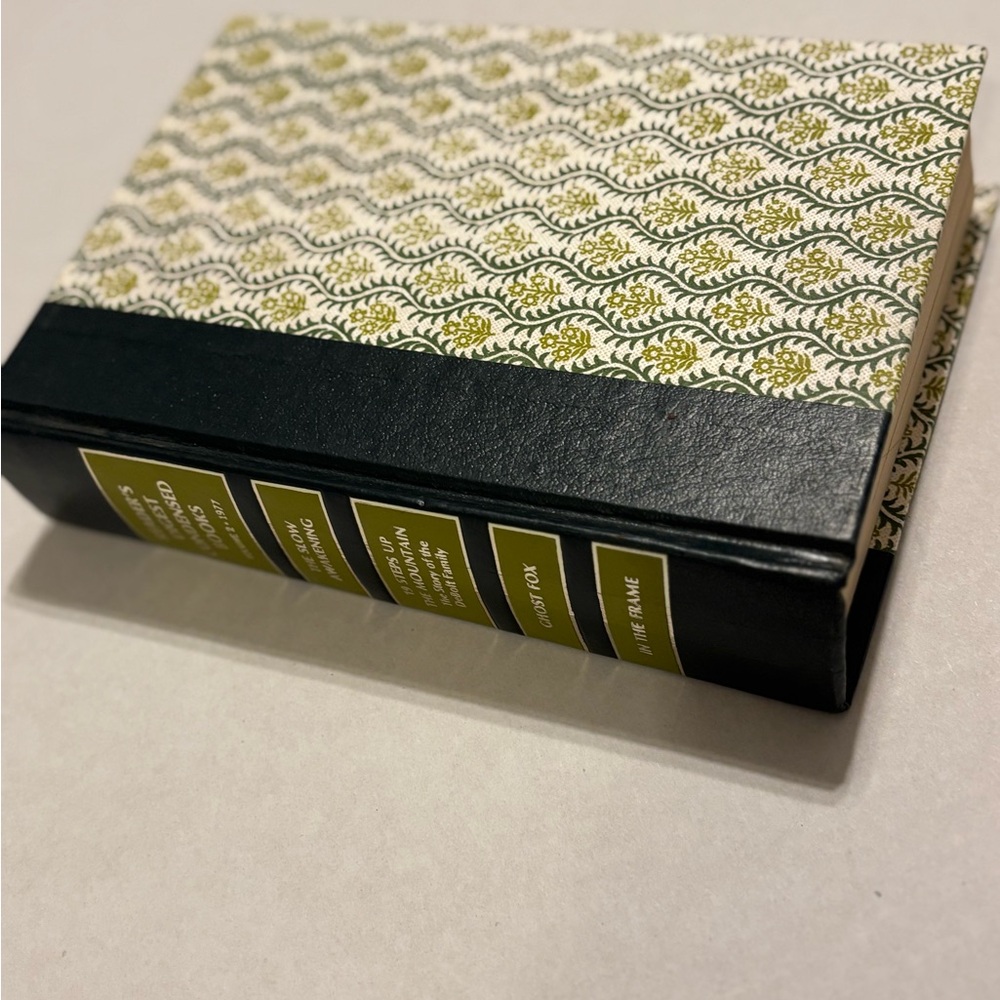 Readers Digest Decorative Book with Black and Gold Pattern